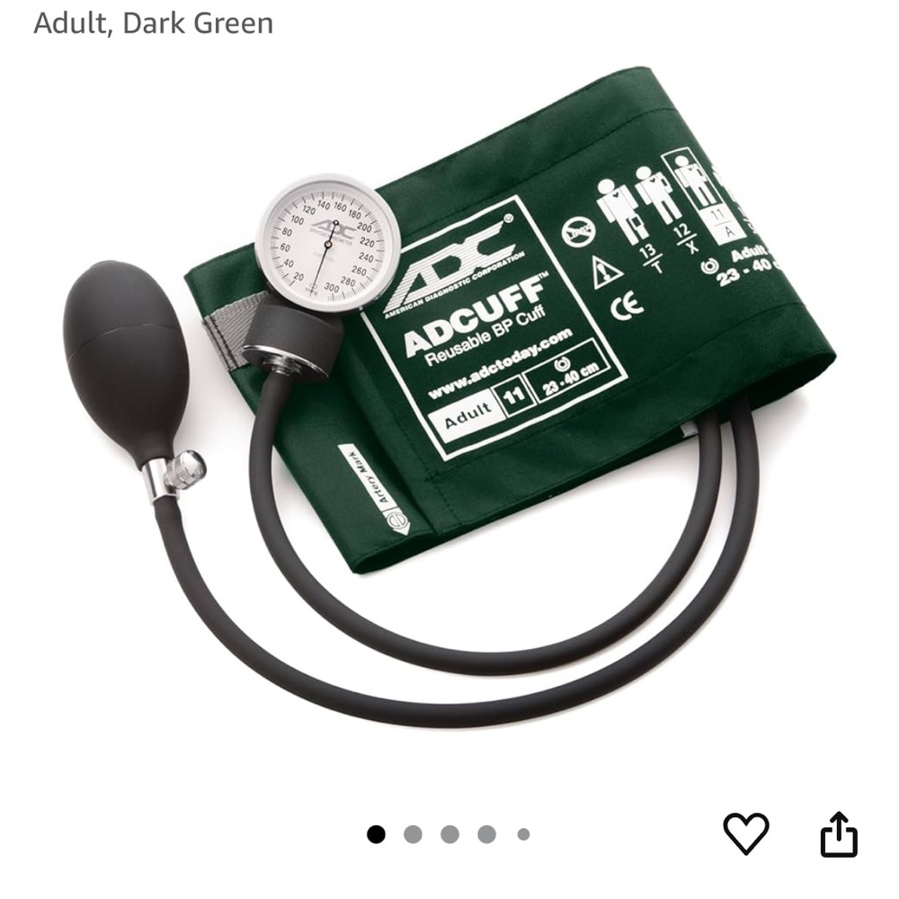 ADC 760DG Dark Green Adult Blood Pressure Cuff